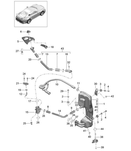 Diagram 104-005 Porsche Cayman 987C/981C (2005-2016) Engine