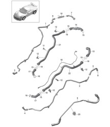 Water cooling 1 /  Rear end / Heater / Bleeding 991 R/GT3/RS 2014-21