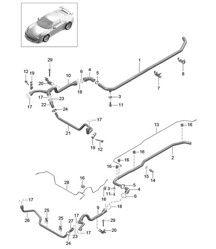 Koelvloeistofkoelsysteem / Voorzijde 991 R/GT3/RS 2014-21
