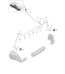 Système d&#39;échappement / Système de dépression 991 R/GT3/RS 2014-21
