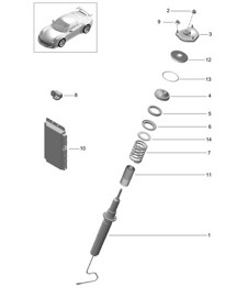 Vibration damper - PASM, PR:475 - 991 GT3/RS 2018>>