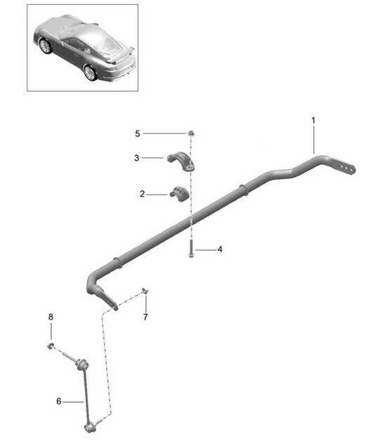 Diagram 402-105 Porsche 944 涡轮增压 2.5L 8V 1989-91 