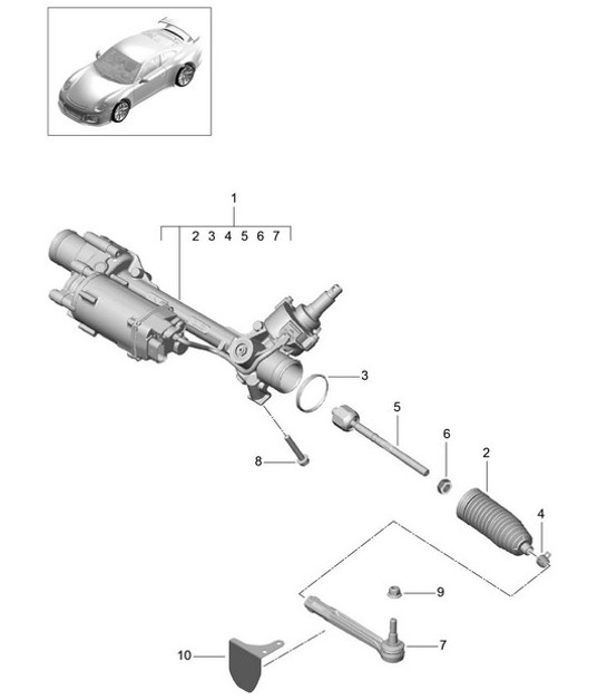 Diagram 403-001 Porsche 918 Spyder 2014-2015 