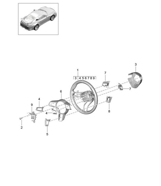 Diagram 403-005 Porsche Macan S Gasolina 3.0L V6 340 CV Eje delantero, dirección 