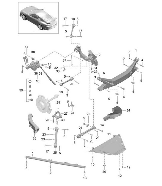 Diagram 501-001 Porsche 912E 4CYL 1976 