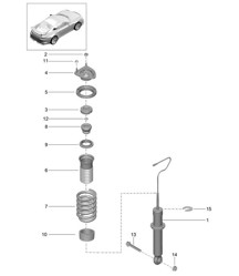 Shock absorbers / Coil spring 991 R/GT3/RS 2014-17