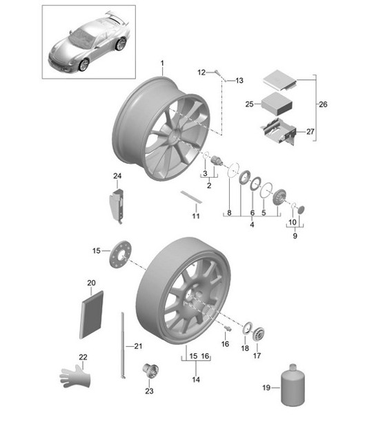 Diagram 601-001 Porsche 卡宴 Turbo V8 4.0L 汽油 550Hp 