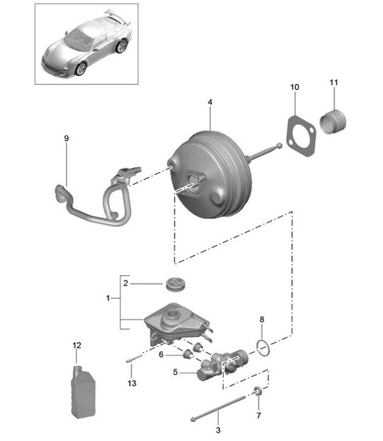 Diagram 604-001 Porsche Cayman GTS 718 2.5L PDK (365 Bhp) Wheels, Brakes