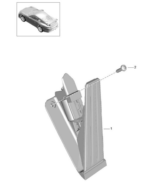 Diagram 702-010 Porsche 356C 1963-65 Hand Lever System, Pedal Cluster 
