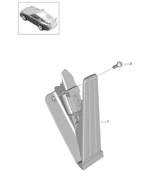 Diagram 702-011 Porsche Cayenne MK3 (958) 2010-2017 Système de levier manuel, groupe de pédales 