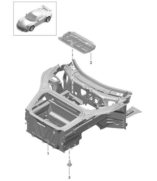 Diagram 801-005 Porsche 356B 1959-63  车身