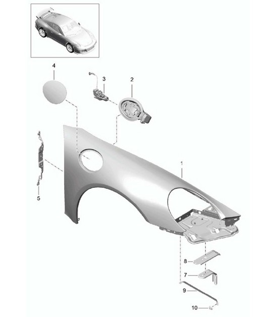 Diagram 801-040 Porsche 卡宴 92A（958） 2010-2017  车身