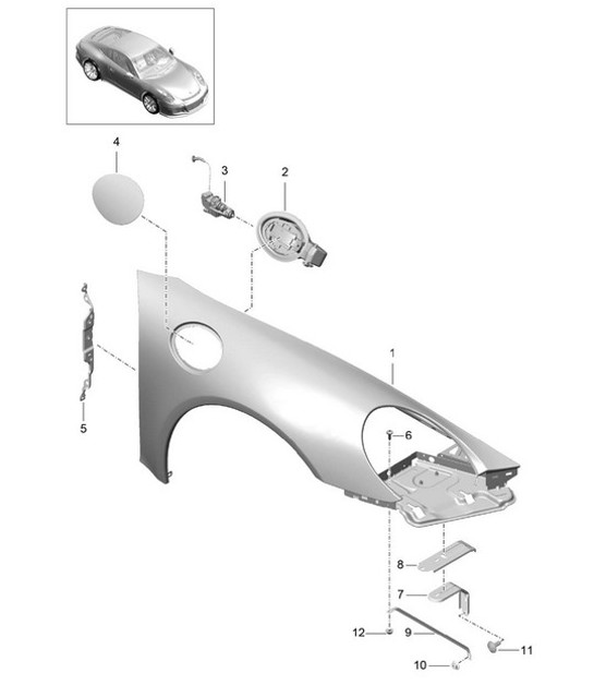 Diagram 801-043 Porsche Cayenne Turbo S E-Hybrid V8 4.0L 550 CV 