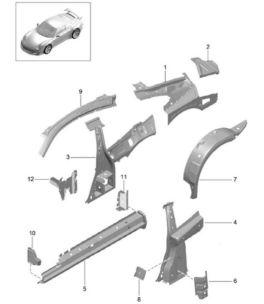 Diagram 801-050 Porsche Taycan (9J1) MK2 2024>> 
