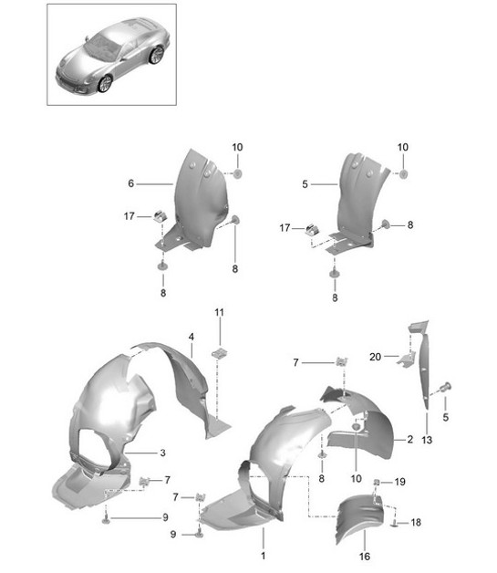 Diagram 801-079 Porsche 卡宴 Turbo S 4.5L 2006>>  车身