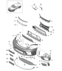 Front bumper / Spoiler 991 GT3 (2nd Gen.) 2018>>