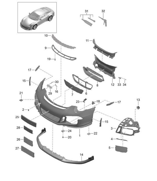Diagram 802-004 Porsche Cayenne Coupé Turbo V8 4.0L benzina 550 CV 