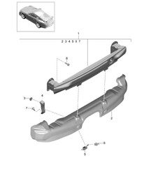 Supporto paraurti posteriore 991 GT3 2014-17