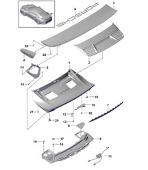 Cofano posteriore / Spoiler posteriore / Accessori 991 GT3 RS (2a generazione) 2018>>