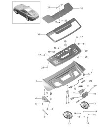 Rear Cover 991 (911) R 2014-21