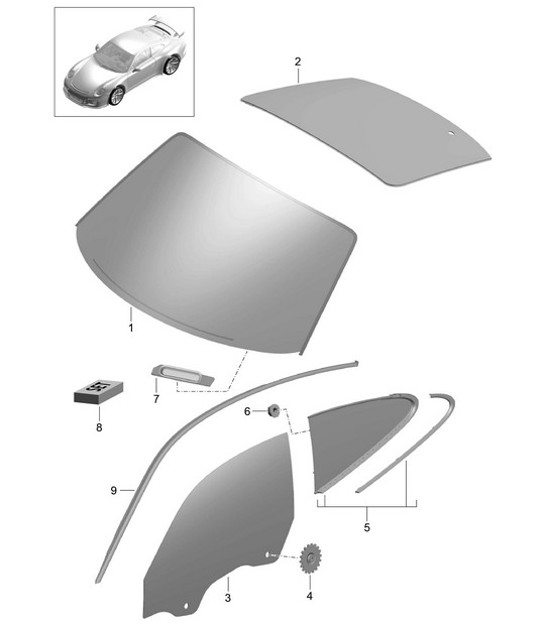 Diagram 805-000 Porsche 918 Spyder 2014-2015 