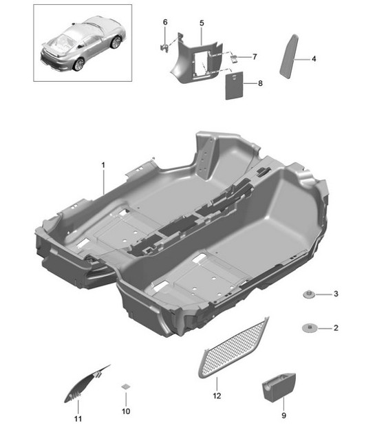 Diagram 807-010 Porsche Panamera GTS V8 4.8L  车身