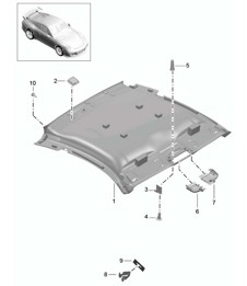Roof trim 991 GT3 2014-17