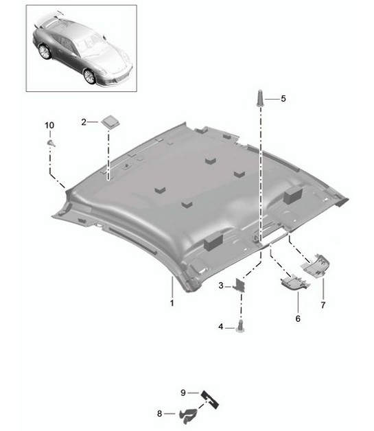Diagram 807-050 Porsche Cayenne 3.6L 2007>> Carrozzeria