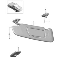 Sun vizors - PR:XLU,XMP - 991 GT3 2014-21