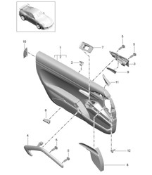 Pannello porta / Accessori / Similpelle (PR:811,975, -981) 991 GT3 (2a Gen.) 2018>>