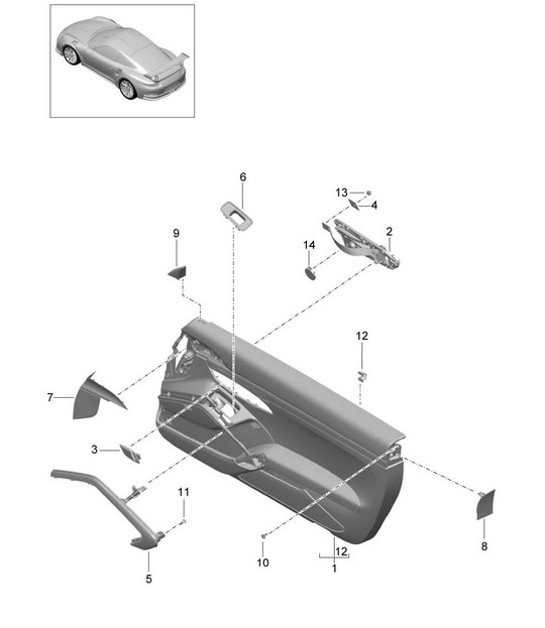 Diagram 808-017 Porsche Cayman 2.7L 987C 2006-08 Body