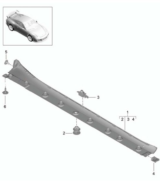 Diagram 810-005 Porsche Boxster 986/987/981 (1997-2016) Carrozzeria