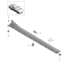 Side member trim 991 (911) R 2014-21