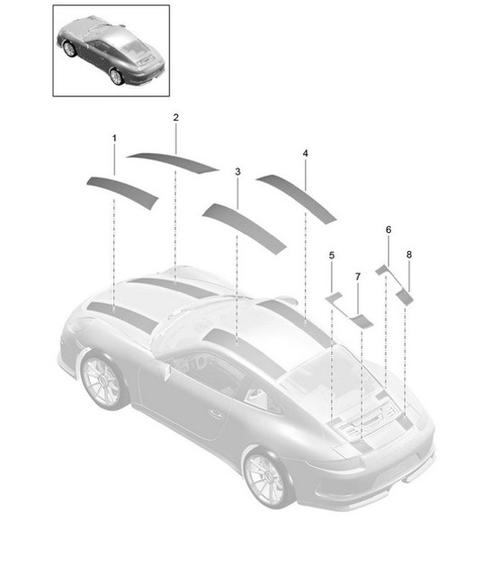 Diagram 810-020 Porsche Cayman 987C/981C (2005-2016) Body