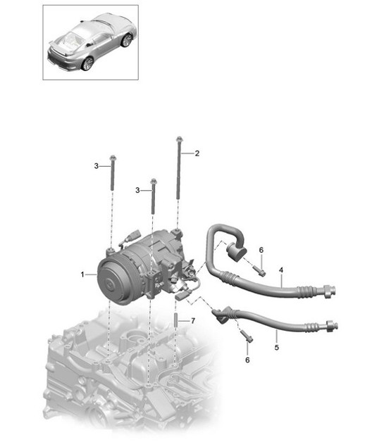 Diagram 813-015 Porsche 991 (911) MK1 2012-2016 Carrosserie
