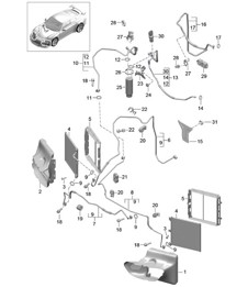 Refrigerant circuit / Front  (PR:573) 991 GT3 2014-17