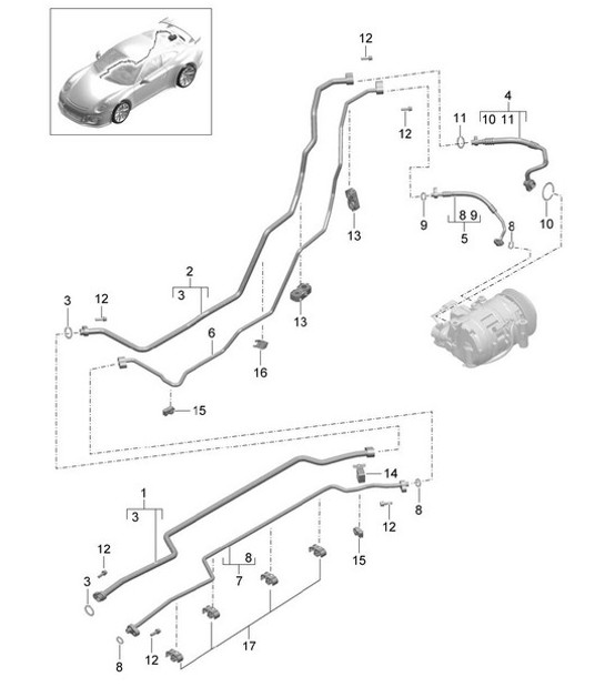 Diagram 813-025 Porsche Cayenne Turbo / Turbo S 4.8L 2007>> Carrozzeria