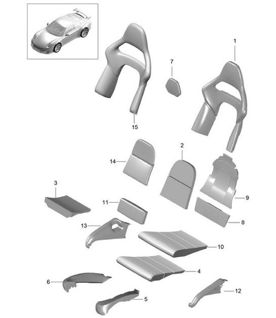 Diagram 817-003 Porsche 991.1 Turbo S 3.8L (560Bhp) 2014-16 Body