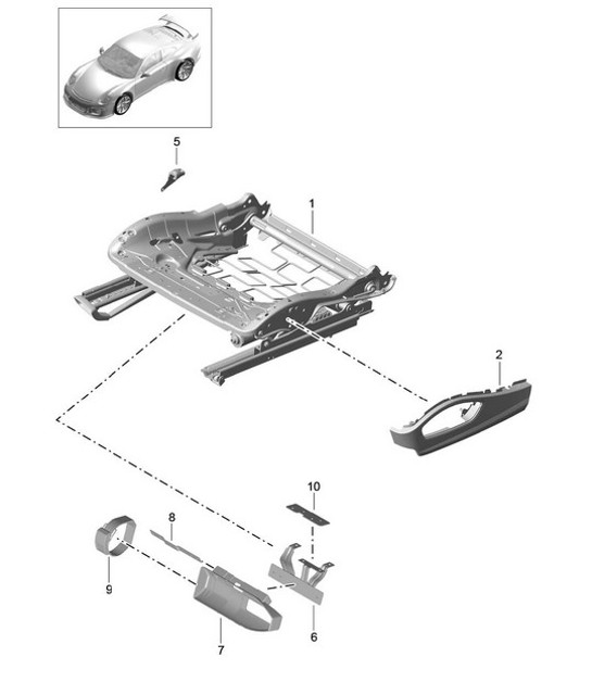 Diagram 817-030 Porsche 968 (1992-1995) Carrosserie