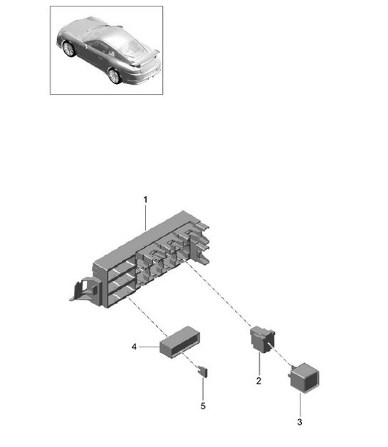 Diagram 902-001 Porsche 997（911）MK1 2005-2008 电子设备