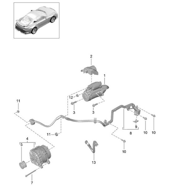 Diagram 902-005 Porsche 卡宴 9PA1 (957) 2007-2010 电子设备