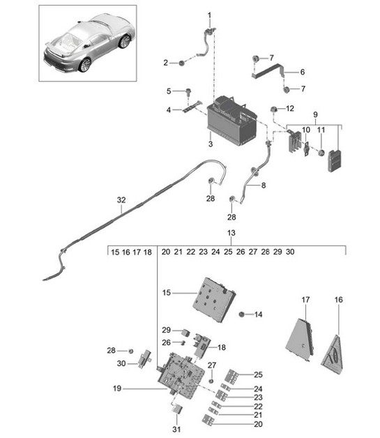 Diagram 902-006 Porsche 356（1950-1965） 电子设备
