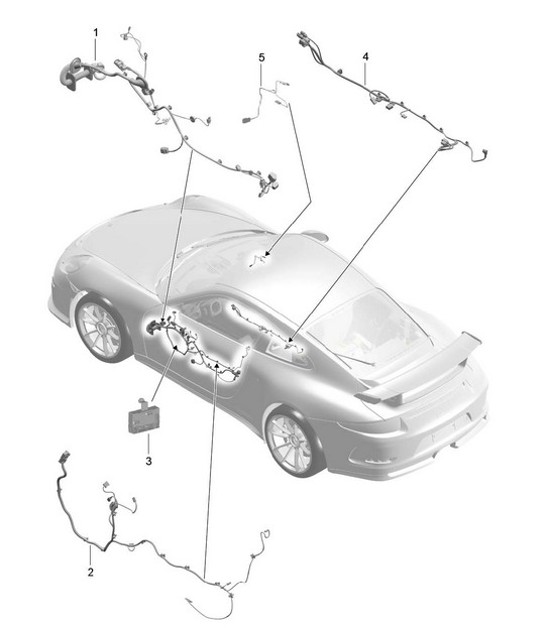 Diagram 902-016 Porsche 卡宴 GTS V8 4.8L 汽油 400HP 电子设备