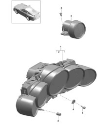 Combi-instrument / Stopwatch 991 R/GT3/RS 2014-17