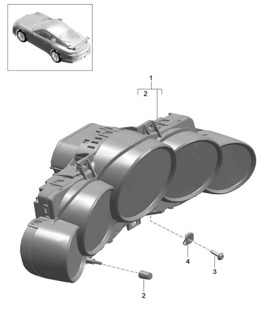 Diagram 906-001 Porsche 991（911）MK1 2012-2016 年 电子设备