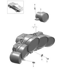 Combi-instrument / Stopwatch 991 GT3/RS 2018>>