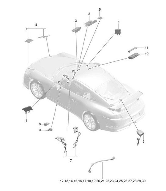 Diagram 911-004 Porsche 928GTS 5.4L 1992-95 