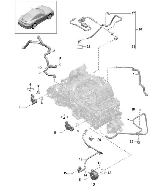 Diagram 104-010 Porsche Taycan (9J1) MK1 2020-2024 