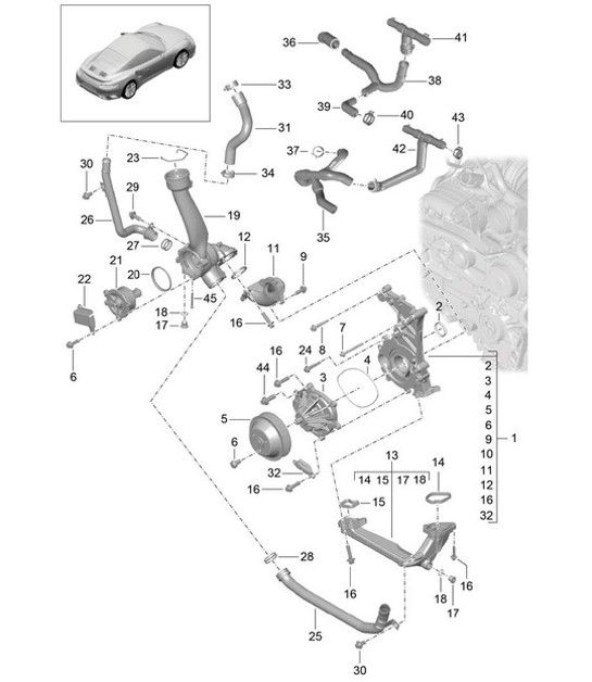 Diagram 105-000 Porsche Macan (95B) MK2 2019-2021 