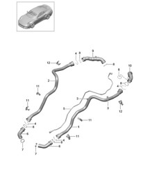 Water cooling 1 - Rear end - 991 Turbo / GT2 RS 2014-20